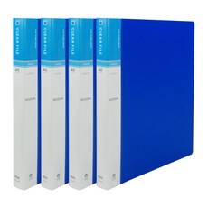 玄風 40頁 VIVO 透明文件夾 索引 A4, 藍色, 4個