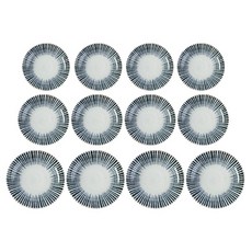 柳條茄子盤 12cm x 4p + 13.5cm x 4p + 16cm x 4p 套組, 混色, 1套