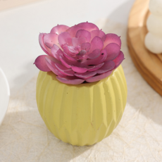 Soulrich 精美仿真多肉植物, 1個, 花盆類型5 寶石蓮花