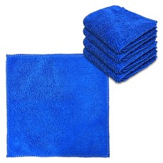 월드크린 다목적 청소용 극세사 손걸레 소형 20 x 20 cm, 블루, 5개