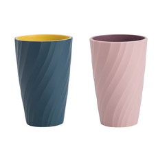 GAPANG 漱口杯 17號 TOYA006, 深藍色, 粉紅色, 2個