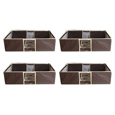 MINEING 床底收納箱 53L, 棕色的, 4個