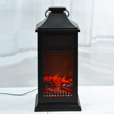 Home mine 壁爐篝火LED小夜燈, 黑色