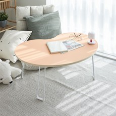 스토리퍼니쳐 국내생산 E0 LPM 7파이 땅콩 테이블, 유광 피치퍼즈