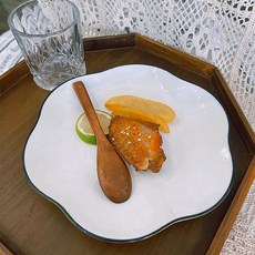 可愛花朵造型陶瓷盤, 混色, 2個