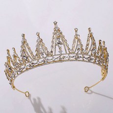 LUNA GLAM 自助婚紗 公主頂級皇冠 H1287, 1個, 金色(TRZ159)