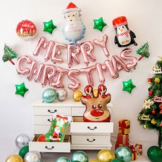 WOW PARTY KOREA 聖誕老人鬍鬚與魯道夫聖誕裝飾套組, 1套, 混色