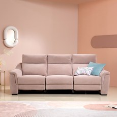 리바트 로이머 패브릭 일반형 3.5인용 소파 방문설치, 바너클 핑크