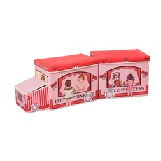 薰衣草 Cordelia 折疊儲物凳 2 件套, 粉紅公主 A、B