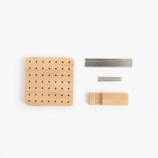 Knitwit 圖案鉤針編織定型板 9.8 x 9.8 x 1.5 cm, 1個, 木質