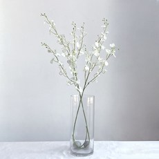 fresh garden 舞動石斛蘭 石斛蘭枝 人造花, 白色, 1個