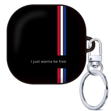 Wannabe Free 條紋 Galaxy Buds Pro / Buds2 保護殼, 黑色, 單一商品