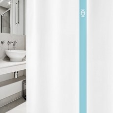 北歐風格浴簾 sc905+不鏽鋼掛鉤 12入+窗簾掛桿 白色, 混色