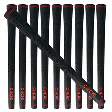 Circle Design Golf 男士用全新巡迴天鵝絨橡膠握把, 紅色, 10個