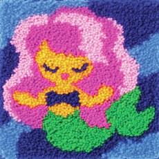 刺繡DIY包 30*30cm, B6小美人魚, 1組