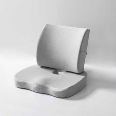 正確姿勢臀部坐墊+背部支撐腰墊組, 灰色