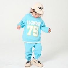 KIDSCOMO 童款數字75大學T+束口褲套裝