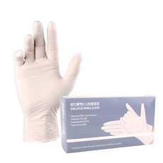 Shield Flex橡膠手套 100入, 中( M), 白色, 1個