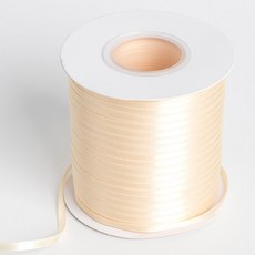 joyparty 大容量高密度緞面緞帶 5mm, 象牙白, 1個, 320m