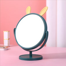 Finest One 動物朋友設計感性旋轉桌鏡 兔子 21 x 17 cm, 海軍藍