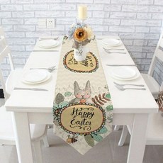 可愛兔子餐桌桌旗 4入, 混合顏色, 180 x 30 cm, 4個