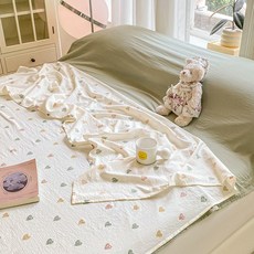 Damadama 圖案系列四季多合一便攜旅行用被套, 綠色秘密