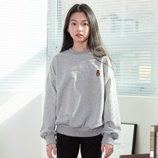 Jenny Kids 女童款寬鬆泰迪熊刺繡大學T