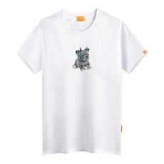 L.LAMO Alien Puppy 透氣短袖T恤, 白色