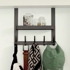 LIVING TON 免鑽孔雙層門後掛鉤, 1個, 單一顏色