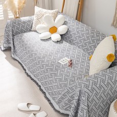 언헤브 북유럽 스타일 소파 커버, 05 연그레이 헤링본, 1개