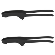 이지실리 실리콘 웨이브 스탠딩 집게, 블랙, 2개