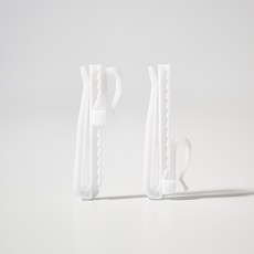 끌래망스 높이조절 플라스틱 커튼핀 1.5 x 8.5 cm, 화이트, 10개