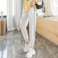 통통 투 컬러 라인 포인트 임산부 트레이닝 바지