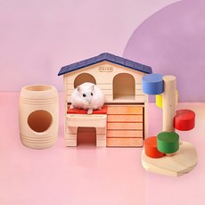 carno 韓國倉鼠彩色木屋玩具套組, 木料, 1套