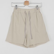 빼빼 여성용 끈조절 허리밴딩 사각포켓 바스락 스판 4부 반바지