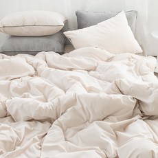 現代素色超細纖維玉米棉薄被, 米色