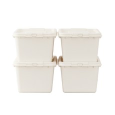 LIVING SOOP Ondo 收納箱, 4個, 陶土白