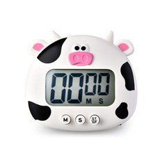 鵝可愛烹飪定時器數字定時器多功能定時器廚房磁鐵, 斑點牛, 1個