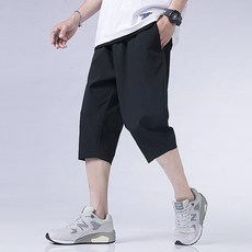 BOYTOMAN 男款半寬鬆鬆緊帶七分涼感短褲 NR406
