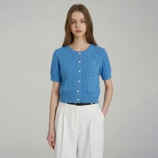 ab.f.z 女款麻花針織短袖開襟衫 AFY2QY39