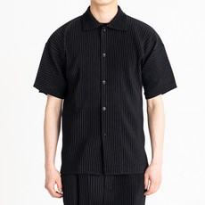 Kinloch 男士褶飾細節短袖襯衫