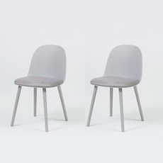 모션퍼니쳐 쿠셔닝 튤립 체어 2p, 님부스 그레이