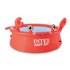 INTEX 幼兒用 Easy Set 螃蟹游泳池 26100, 紅色, 1個