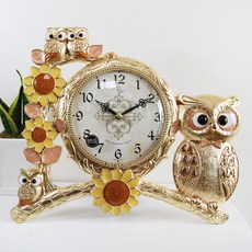 無噪音陽光貓頭鷹鑄造台鐘 HSC-115G, 金子