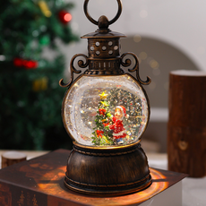 Labovia 經典雪花自動閃粉聖誕室內裝飾燈籠燈飾水晶球, 類型 3