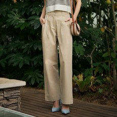 제너럴아이디어 여성용 벨티드 투턱 슬랙스 WBC1L11506