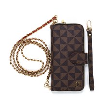 SMC Alle 斜背包錢包手帳手機殼 + 手腕帶 + 長鏈條套組