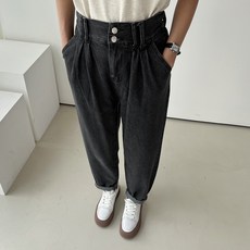 2nd Ground 女款細褶牛仔哈倫褲