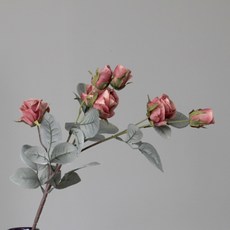 So&Young 復古人造玫瑰花叢裝飾品, 紅色