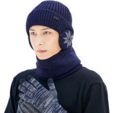 Tommy Shop 男士冬季騎行防寒巴拉克拉瓦頭套 2入, 海軍藍, 1個